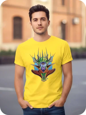 T-Shirt Cyclop 100% coton Jaune Homme